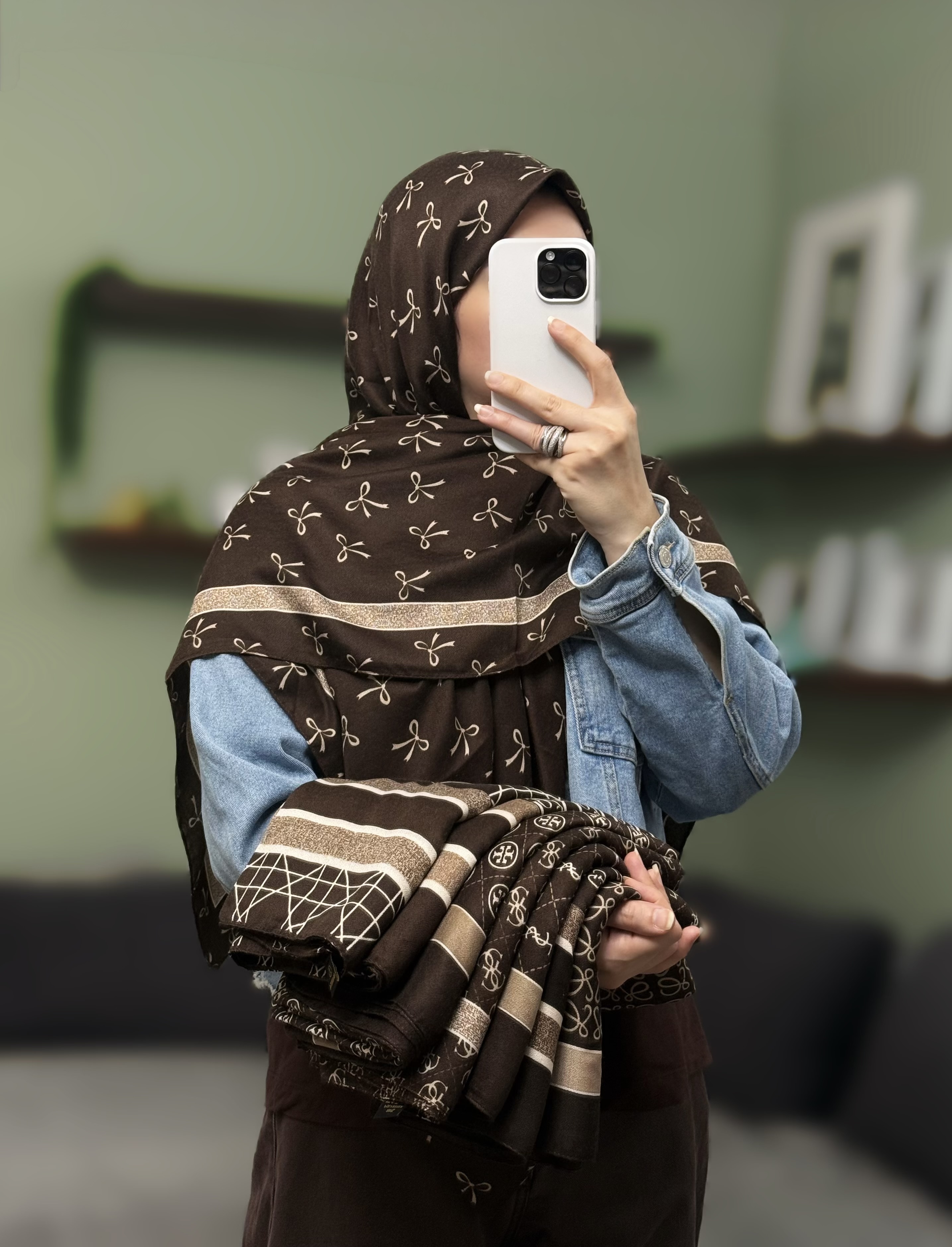 روسری نخ پنبه مدل ۰۰۷۶
