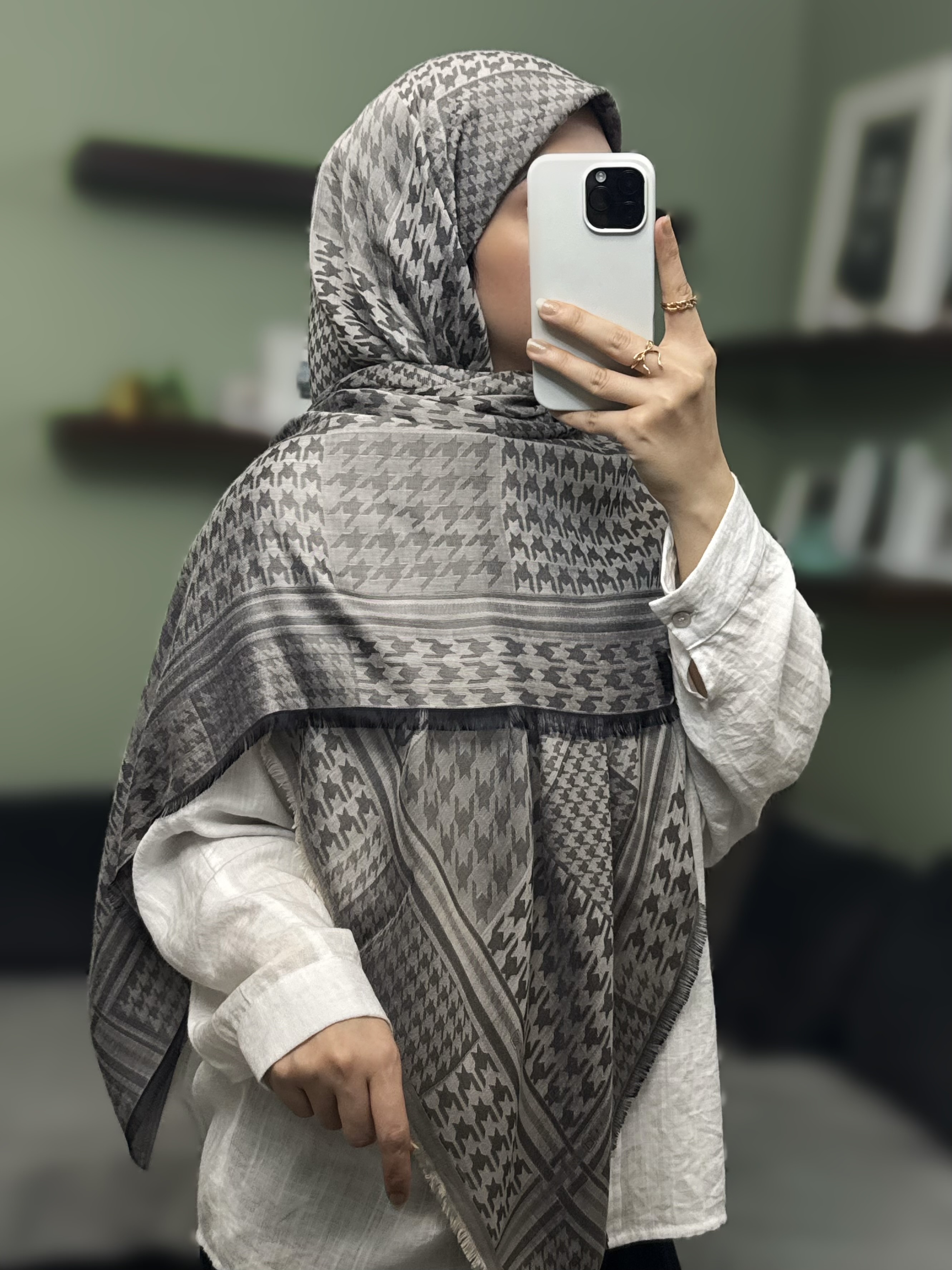 روسری ابریشم کشمیر ترک A80